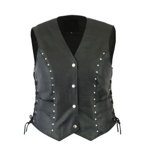 Women Leather Vest  CI – 9876