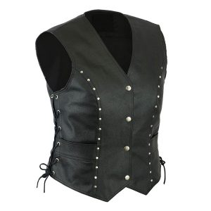 Women Leather Vest  CI – 9876